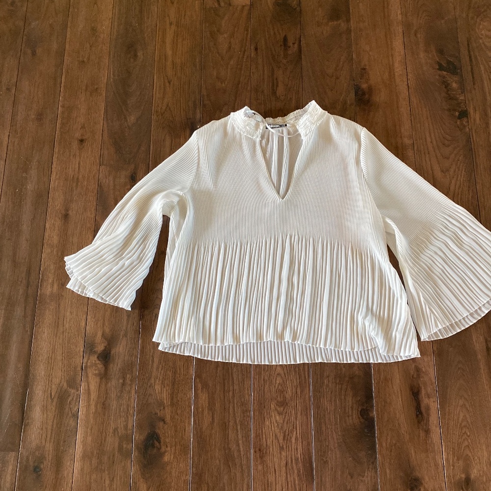 Zara white top